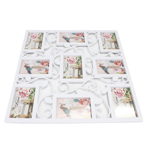 Elegant Floral Multi-Photo Frame Collage