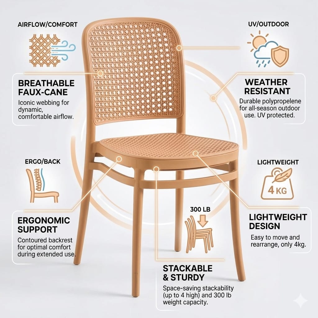 Beige Café Chair