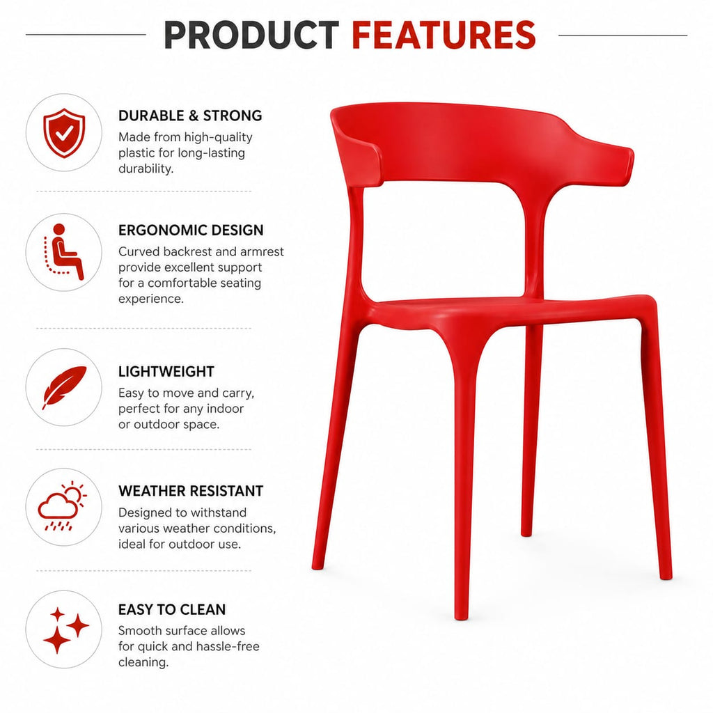 RED MINI CAFE CHAIR