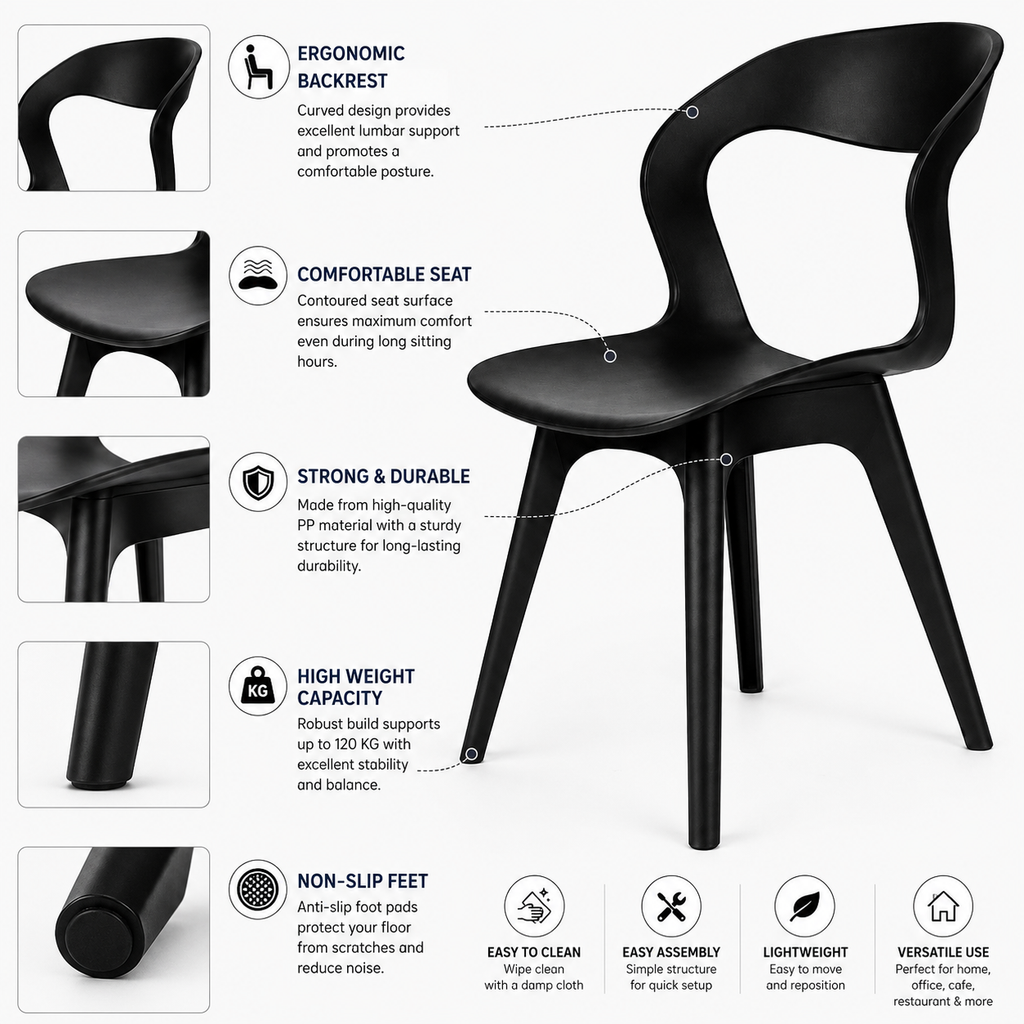 MS CAFE CHAIR BLACK 18