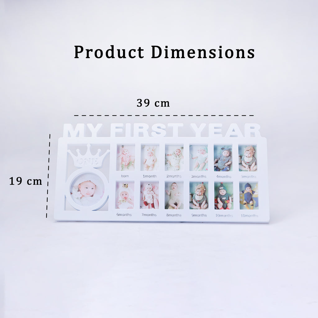 My First Year Photo Frame – Baby Monthly Milestone Keepsake