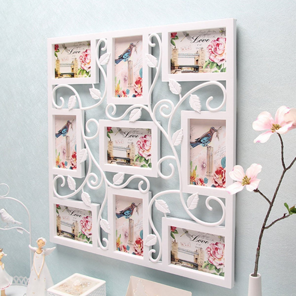 Elegant Floral Multi-Photo Frame Collage