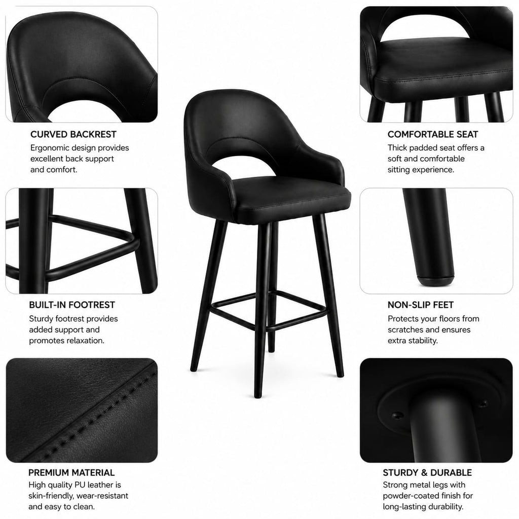 BLACK BAR STOOL 01