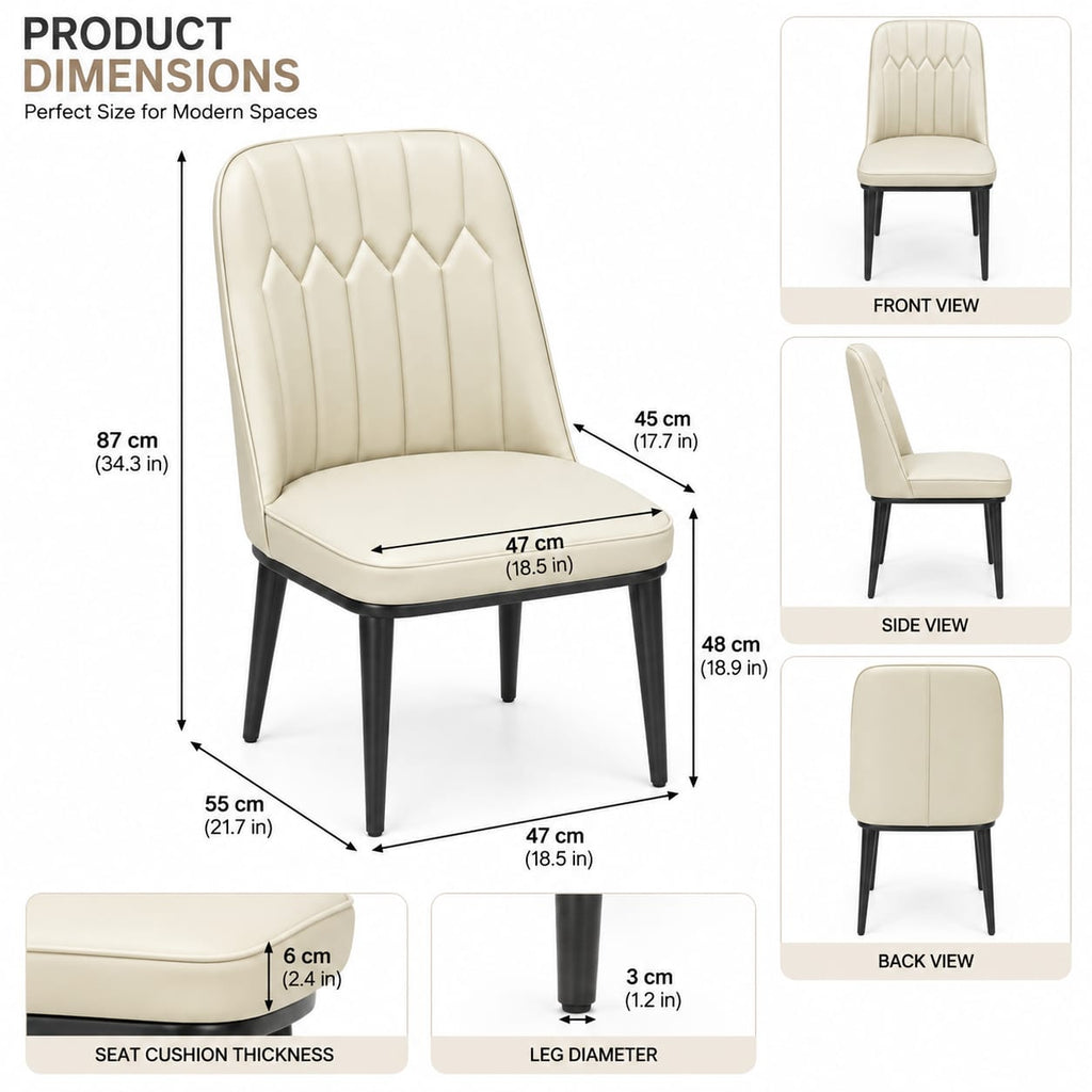 ROMAN CREAM DINING CHAIR
