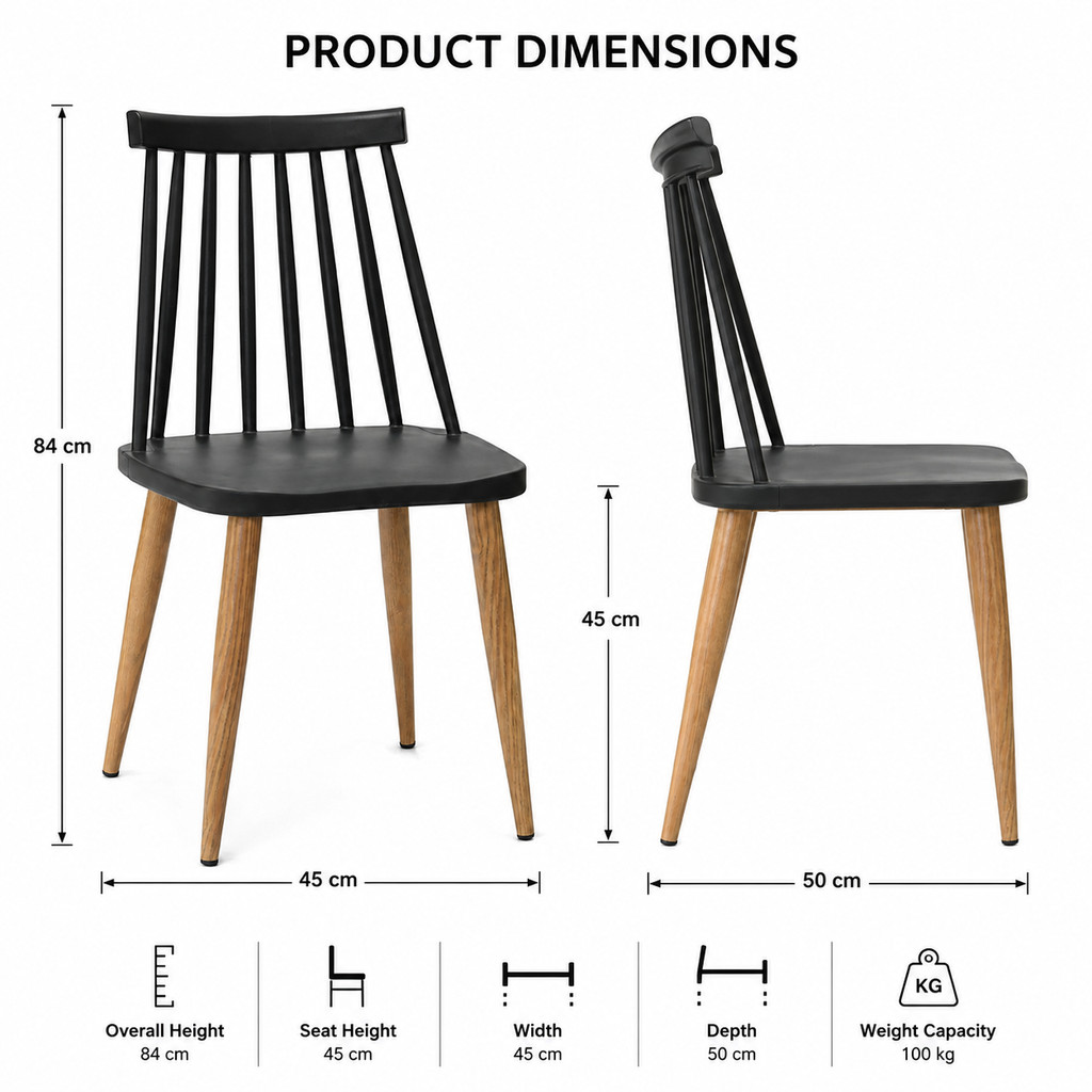 XANA BLACK DINING CHAIR