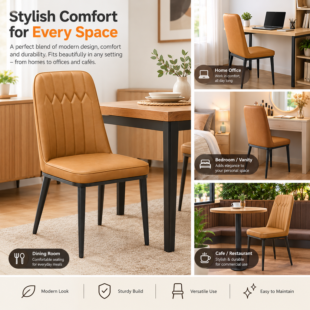 ROMAN ORANGE DINING CHAIR