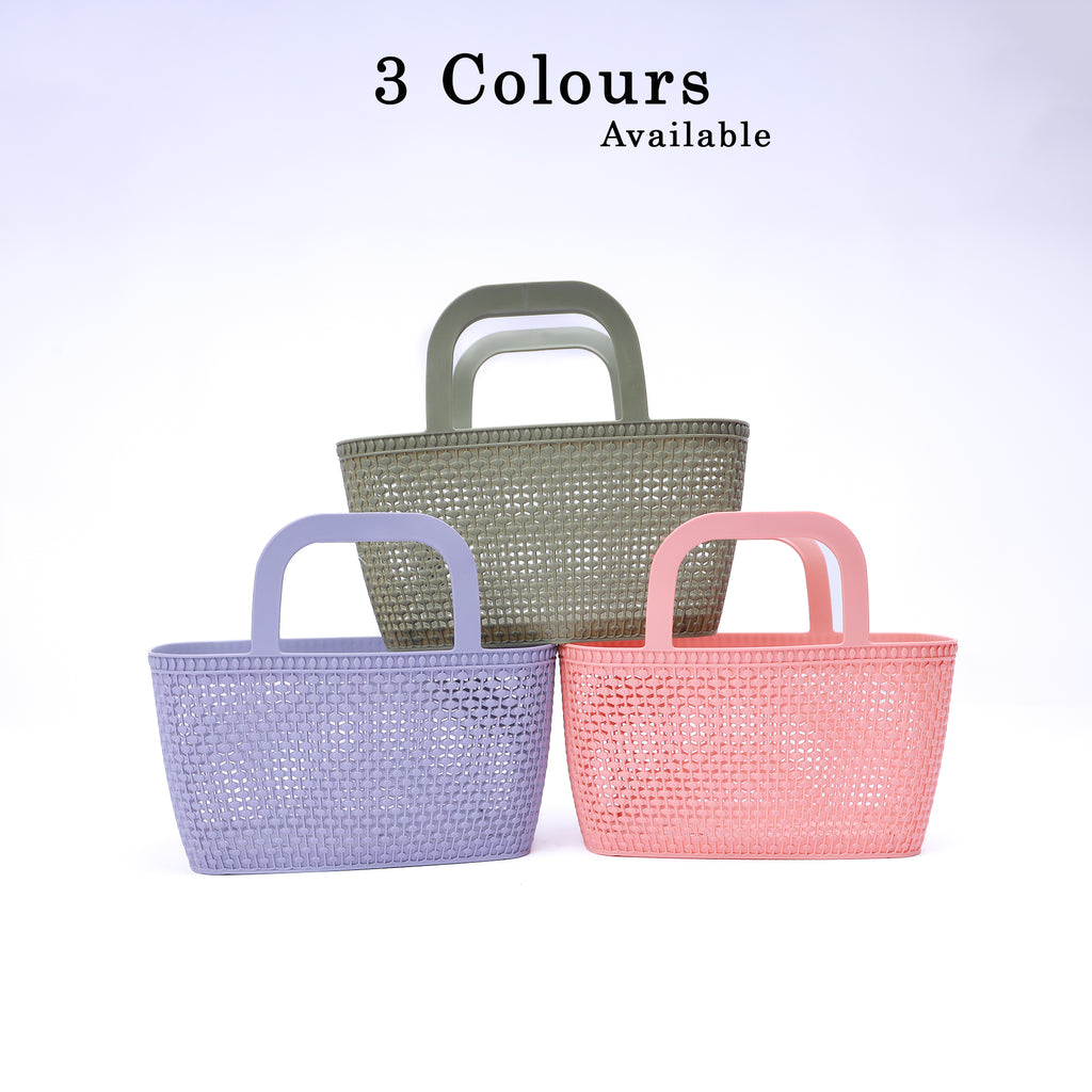 Portable Plastic Hand Basket – Multi-Purpose Storage
