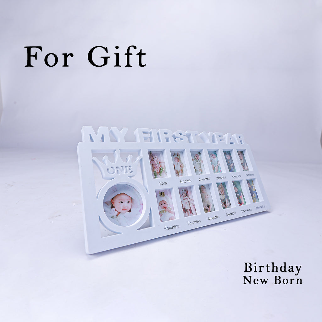 My First Year Photo Frame – Baby Monthly Milestone Keepsake