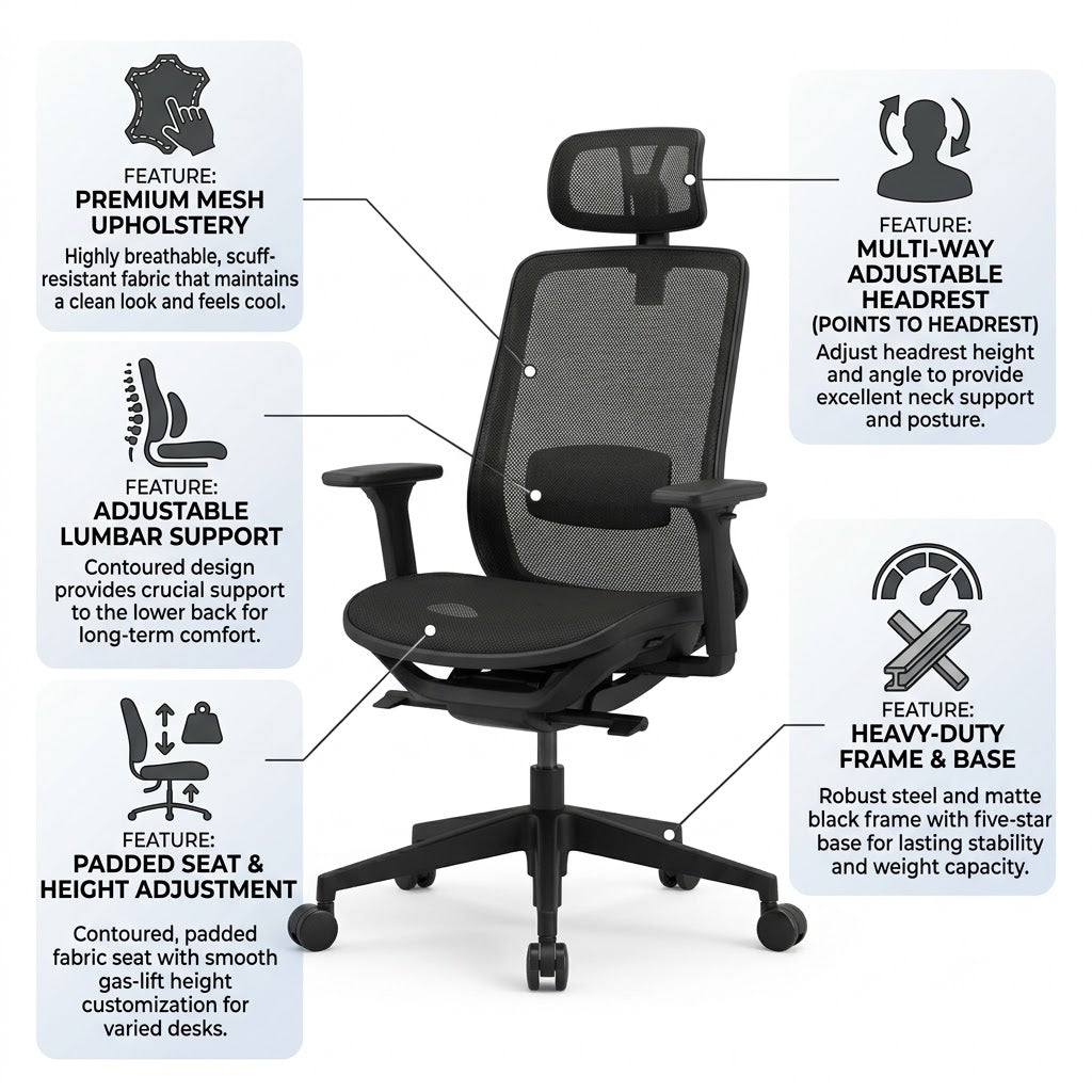 FEATHER MB CHAIR BLACK