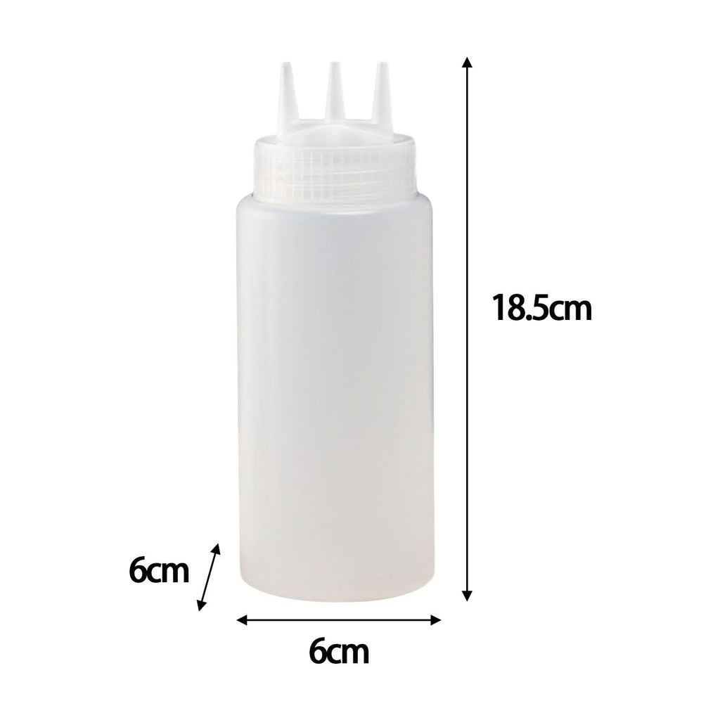 Multipurpose Plastic Squeeze Bottle with Multi-Nozzle Cap