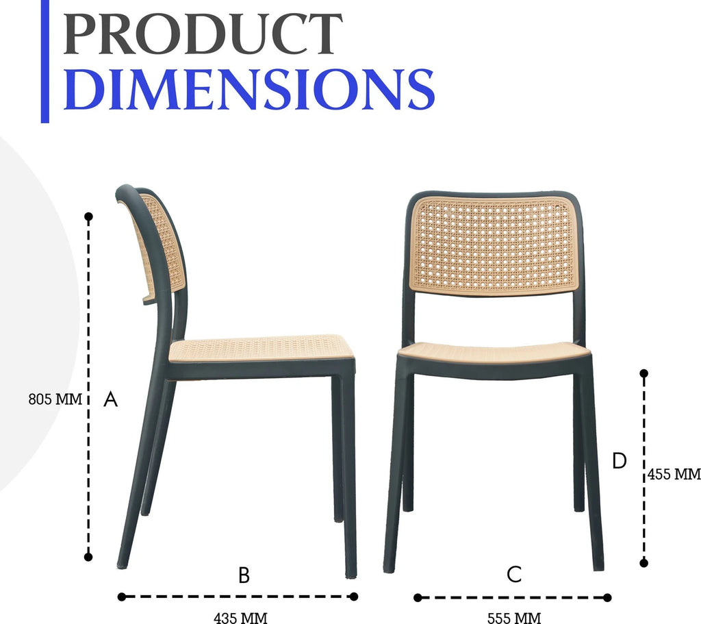 Modern Sculptural Dining Chair – Ergonomic Armchair with Mid-Century Flair, Durable Matte Polypropylene, Stackable Accent Seating for Dining Room, Patio, or Home Office – Sandy Beige