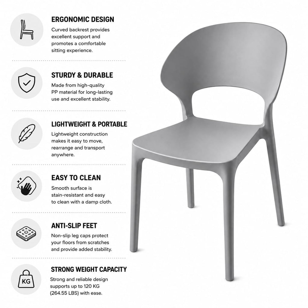 GREY CAFE CHAIR