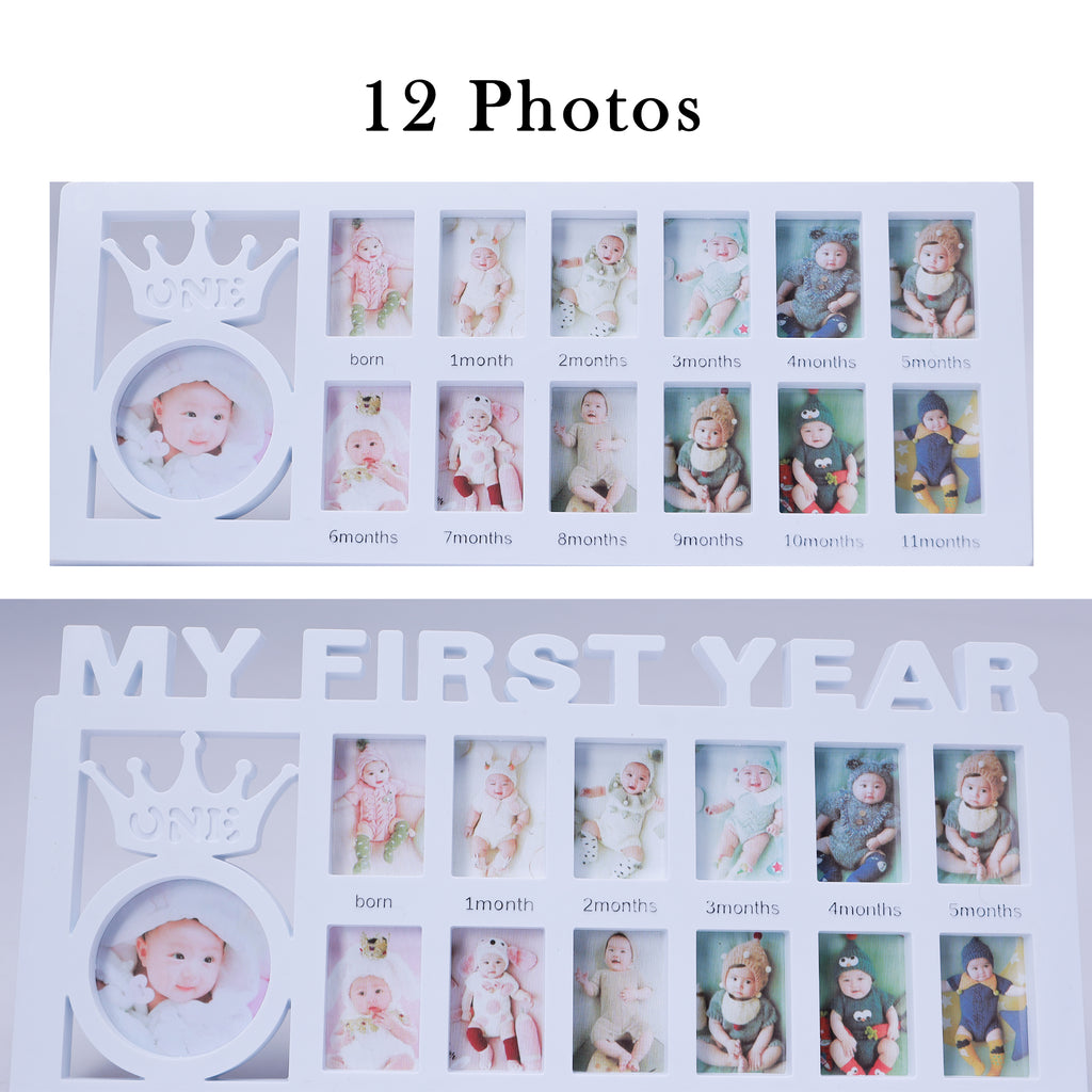 My First Year Photo Frame – Baby Monthly Milestone Keepsake