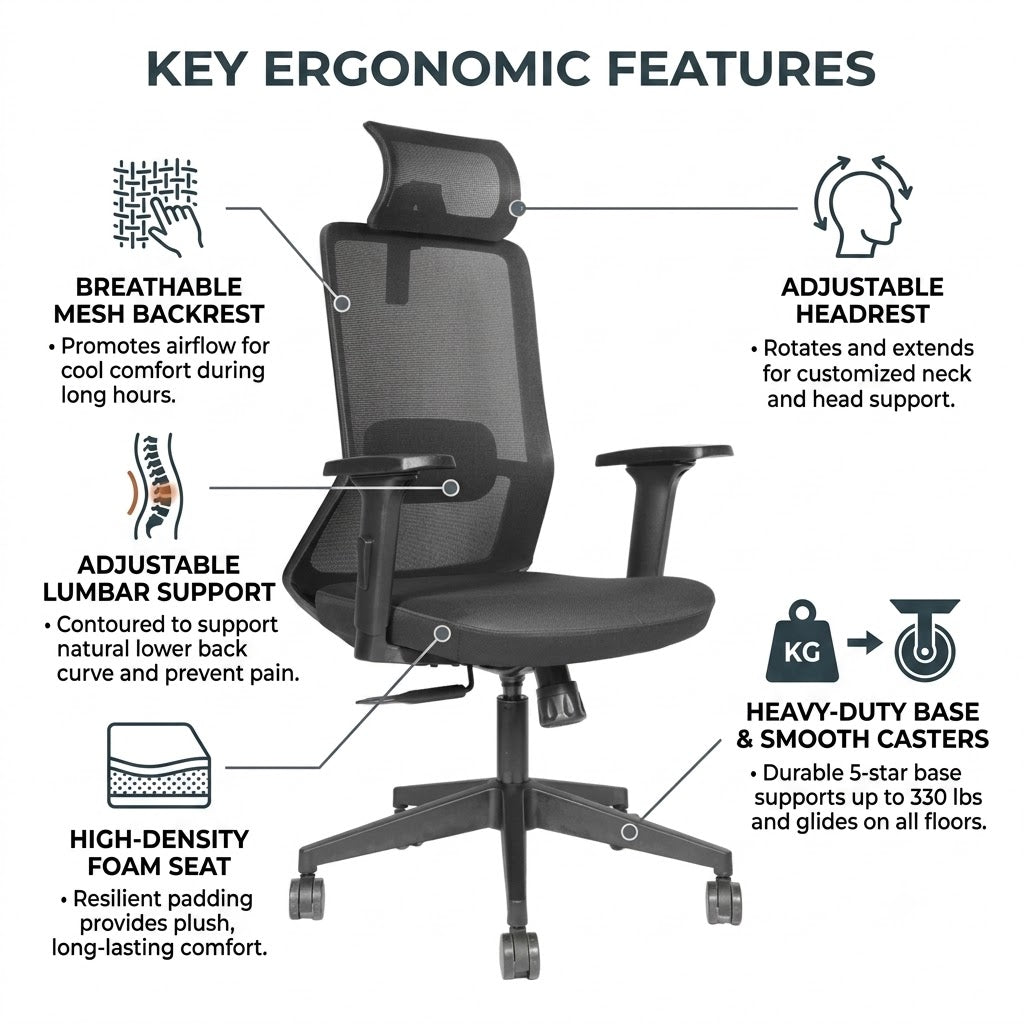 FEATHER HB CHAIR BLACK