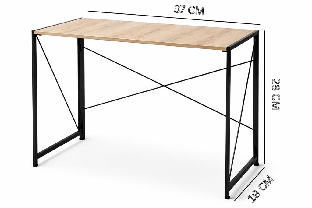 Portable Wood Computer Desk | Foldable Modern Writing | Multipurpose Study Table Best for Home, School, Office Work & More