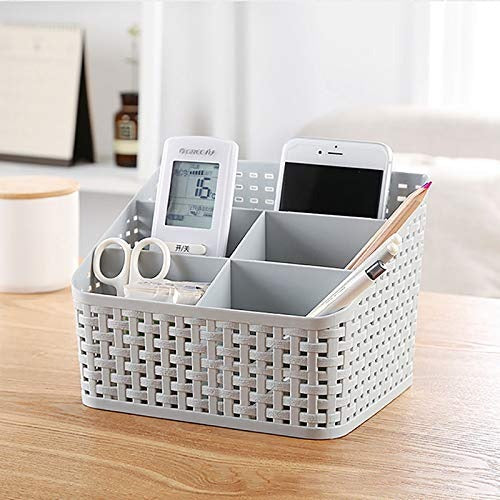 Woven-Style Multi-Compartment Desk Organizer