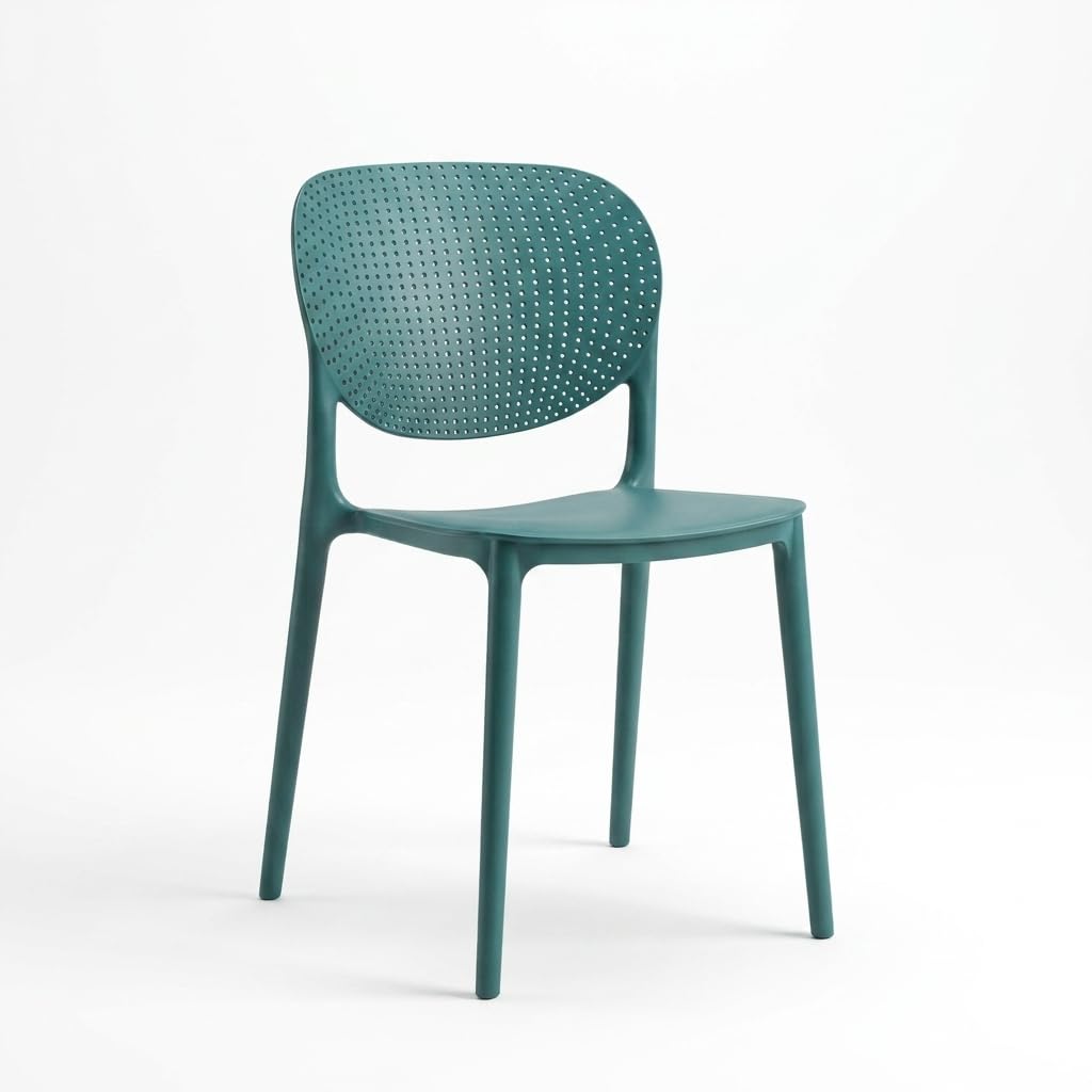 Stackable Arm Chair | Accent Chair for Living Room Home, Bedroom, Café and Hotels | Blue
