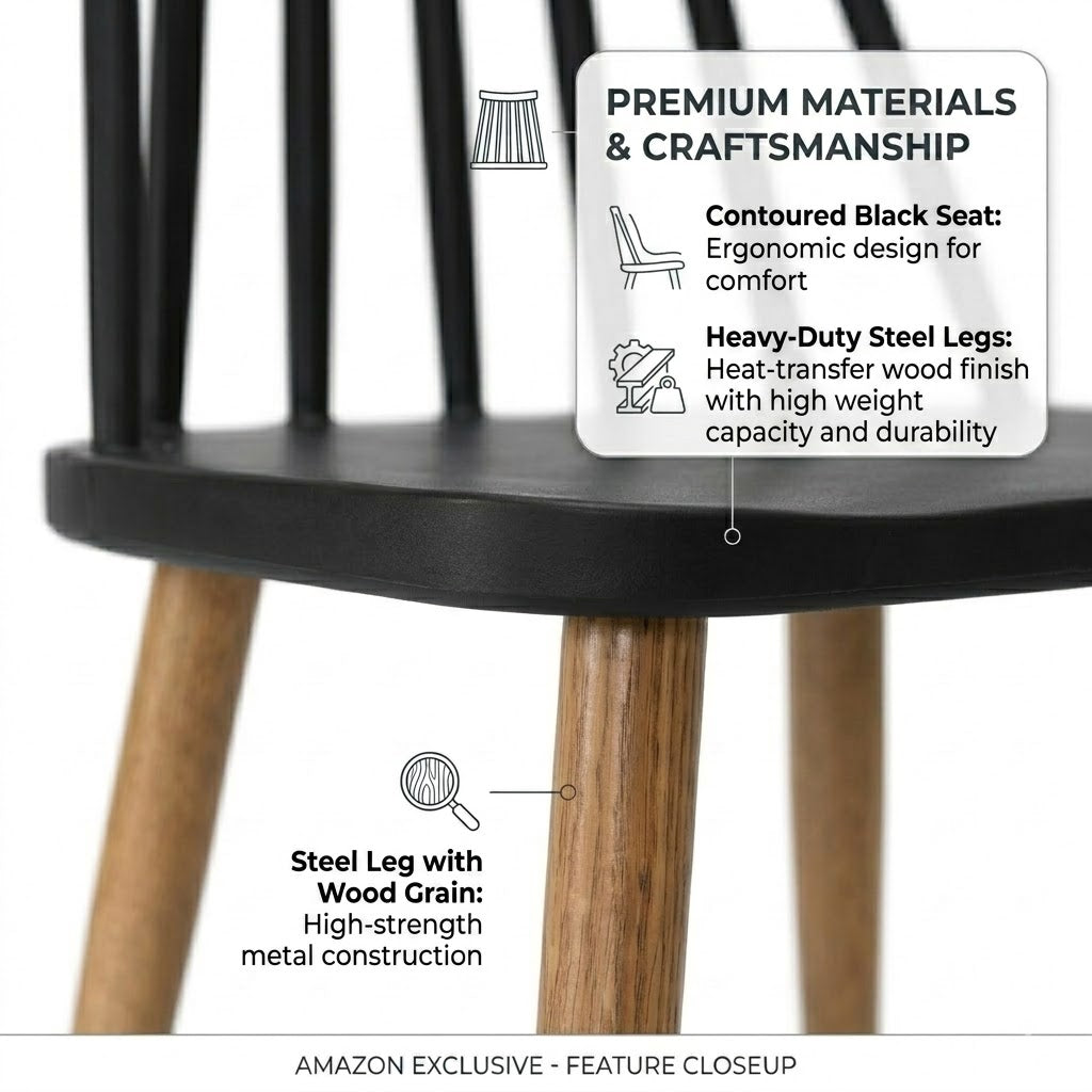 XANA BLACK DINING CHAIR