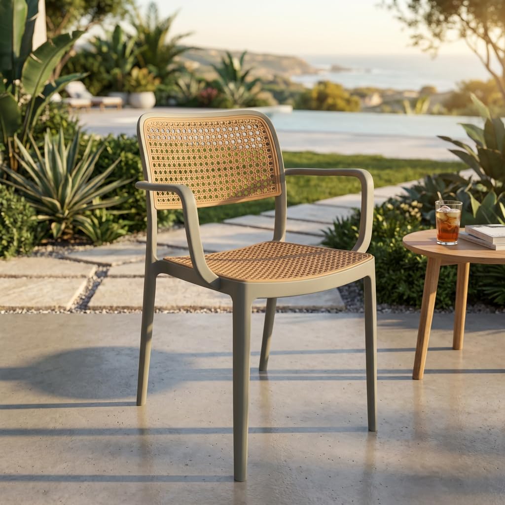 Chair for Cafeteria | Arm Chair | Accent Chair for Living Room Home, Bedroom, Cafe and Hotels Grey