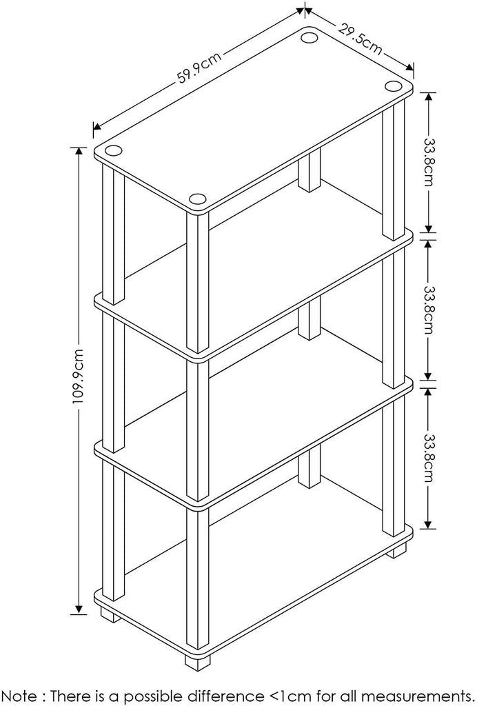 4 Tier Rack Wall Shelf For Living Bed Room Home Office| Display Organizer With Utility Storage For Home Déco