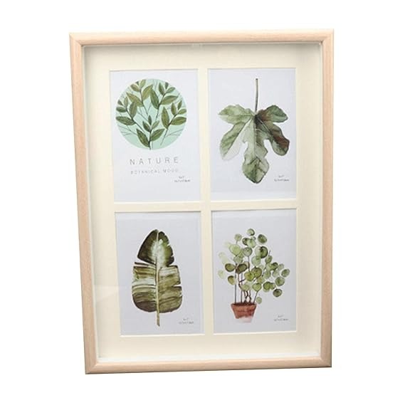 Natural Wooden Botanical Photo Frame