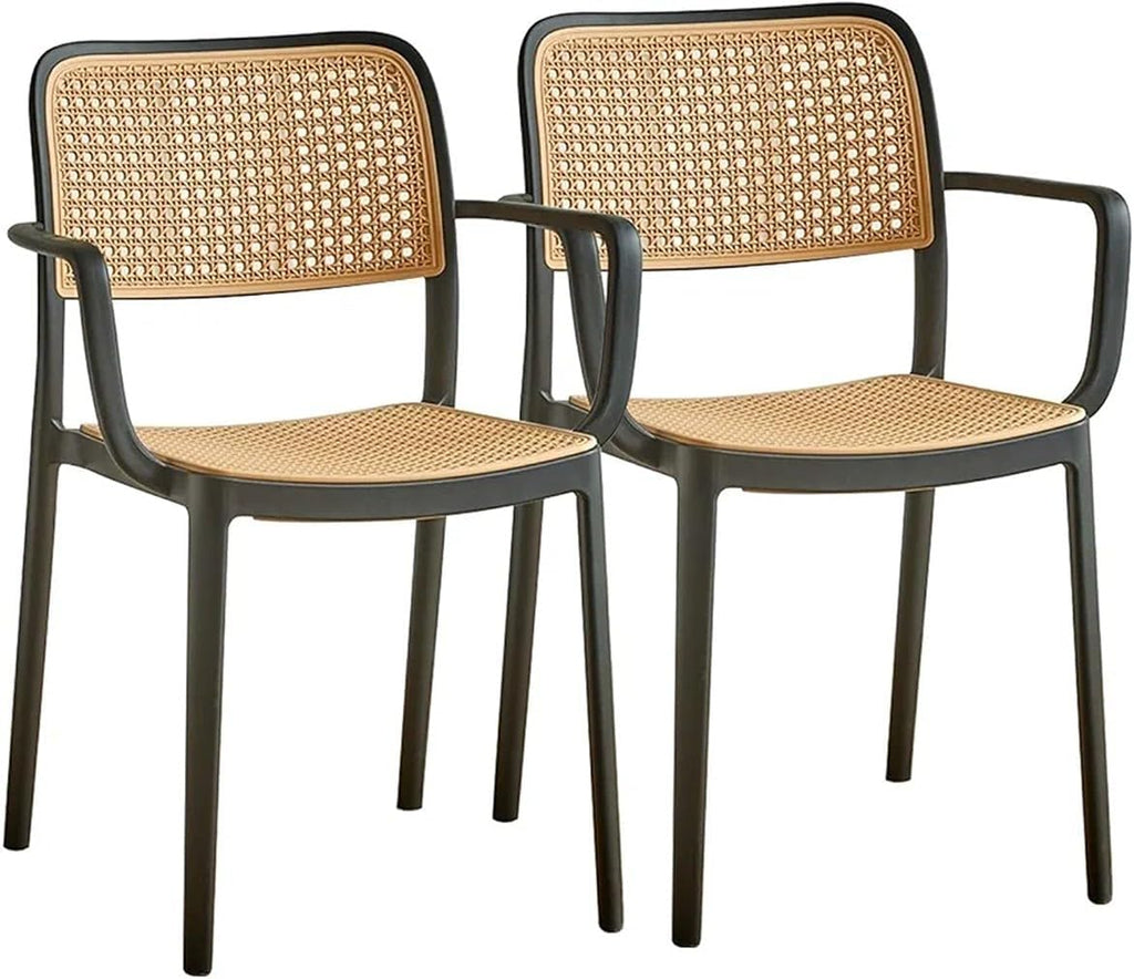 Chair for Cafeteria | Arm Chair | Accent Chair for Living Room Home, Bedroom, Cafe and Hotels | Black