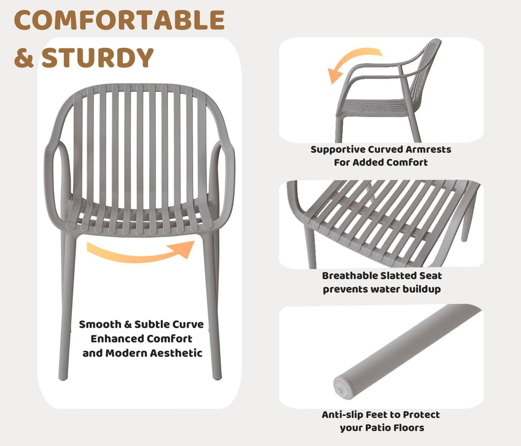 GREY CAFE CHAIR