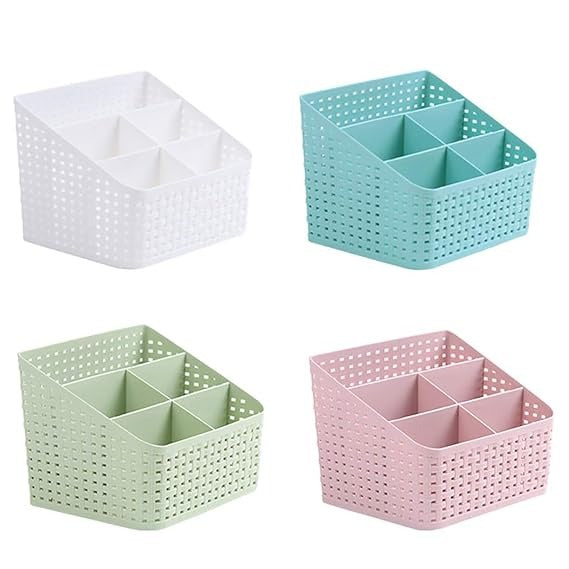 Woven-Style Multi-Compartment Desk Organizer