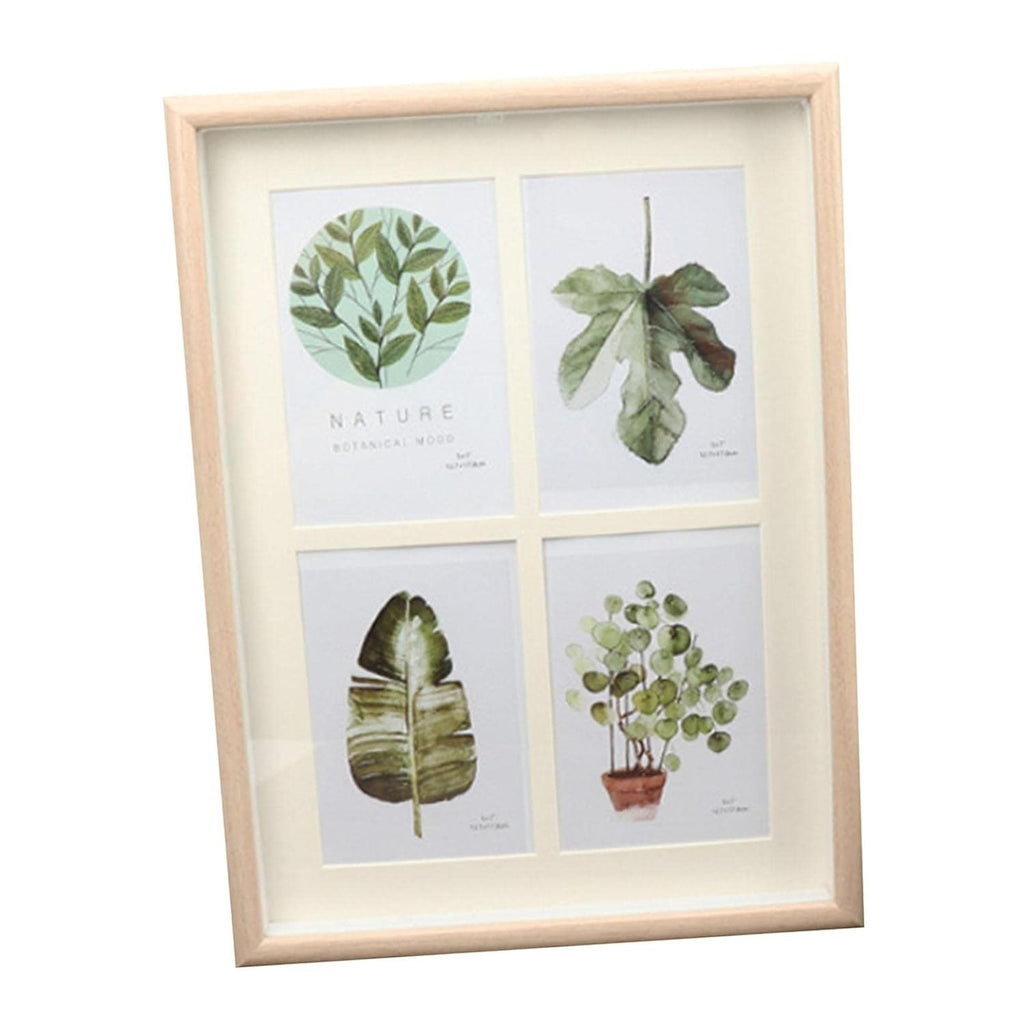 Natural Wooden Botanical Photo Frame