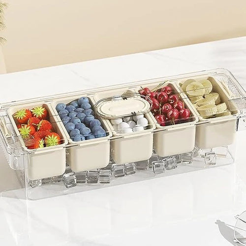 Divided Serving Tray Portable Travel for Desserts