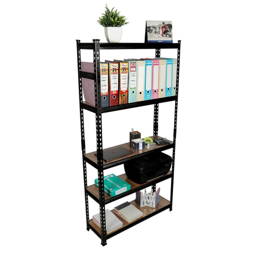 Non laminated large size boltless rack| Adjustable, Heavy Duty Storage Shelving Unit Boltless [Laminate Sheet] Kitchen, Office, Dorm, Or Garage,Shoe Rack (5 Section With 1 Support Bar File Holder