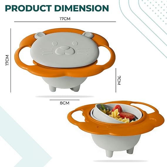 Kids Food Feeding Bowl with Perfect 360° Degree