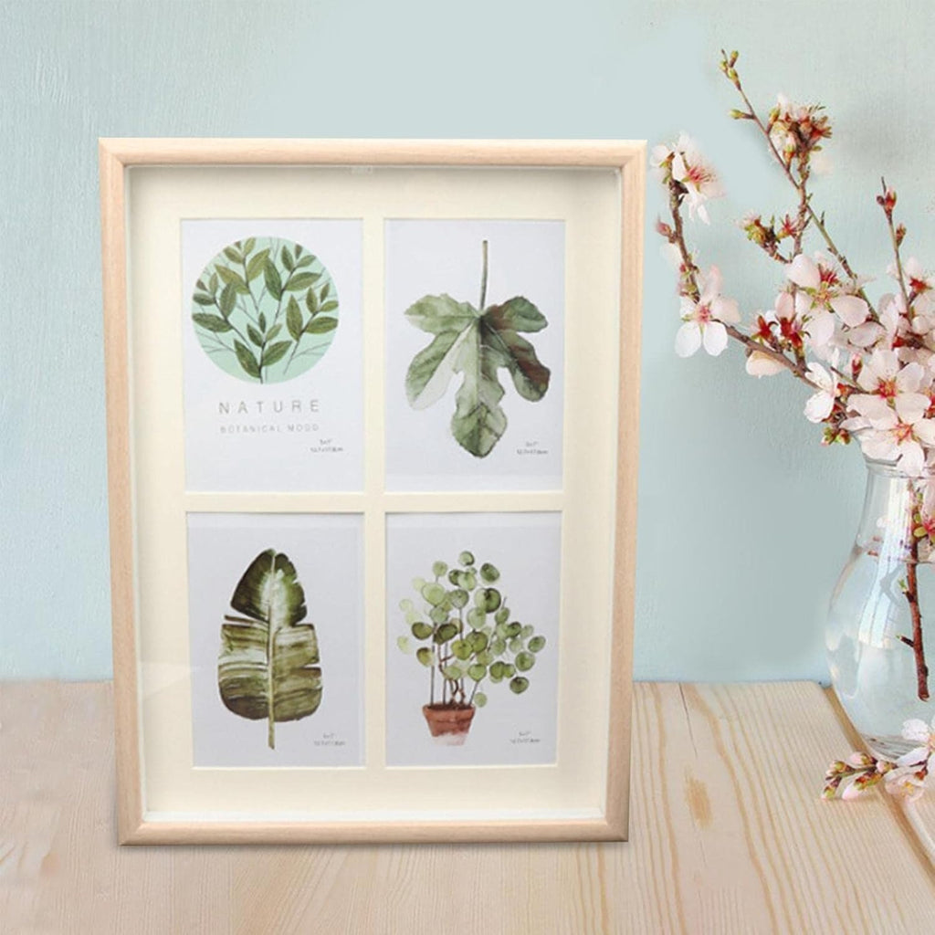 Natural Wooden Botanical Photo Frame