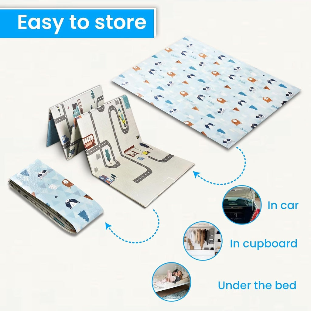 Foldable baby play mat