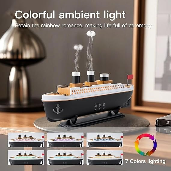 Titanic Ship Model Aroma Diffuser | Electric Jellyfish Aroma Diffuser | 30cm Decorative Humidifier Aroma Diffuser for Home, Office & Gifting