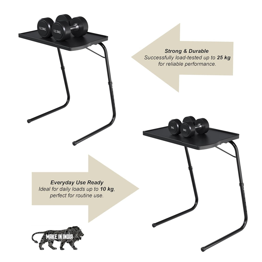 Multipurpose Height Adjustable Laptop Table Mat Finish, Lap Desk Work from Home & Study Desk