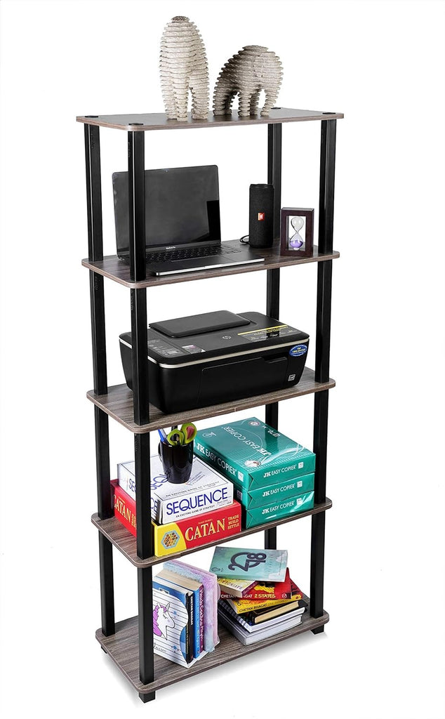 5 Tier shelf | Shelf For Living Bed Room Home Office Multipurpose Storage Shelves & Display Organizer W/ Utility Storage For Home