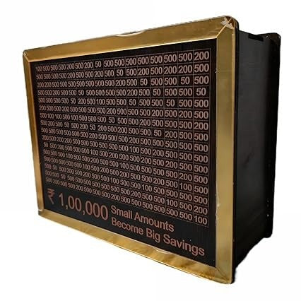 Golden Edition Money Savings Challenge Board – ₹1,00,000 Goal