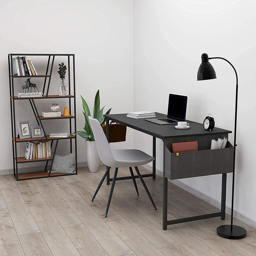 Computer Desk Home Office Writing Study Desk, Modern Simple Style Laptop Table with Storage Bag (30" X 32" X19", Black)