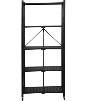 Foldable Metal Storage Rack with Wheels