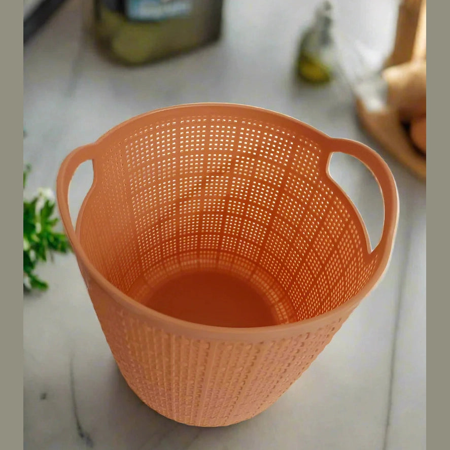 Small Round Brown Storage Basket