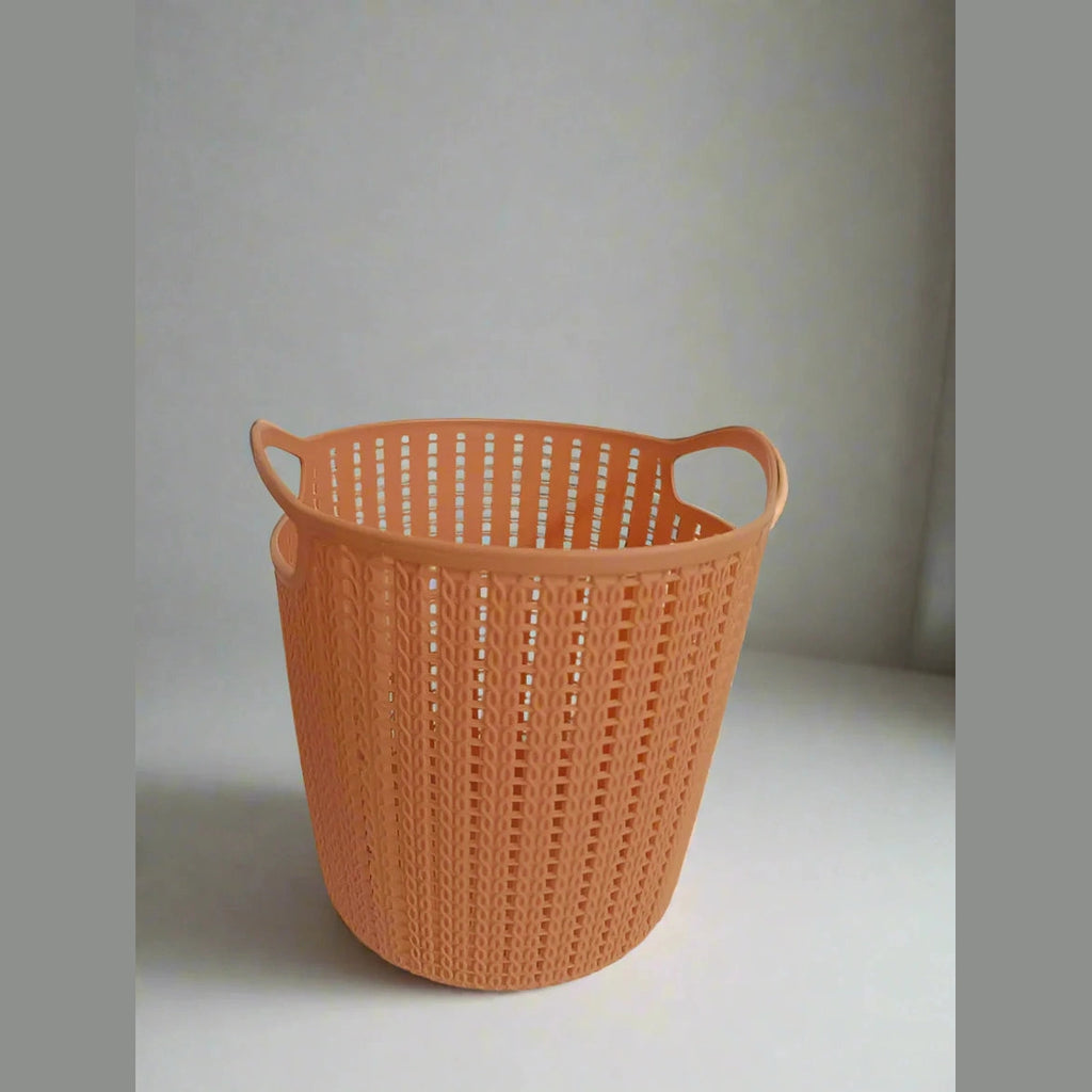 Large Round Brown Storage Basket