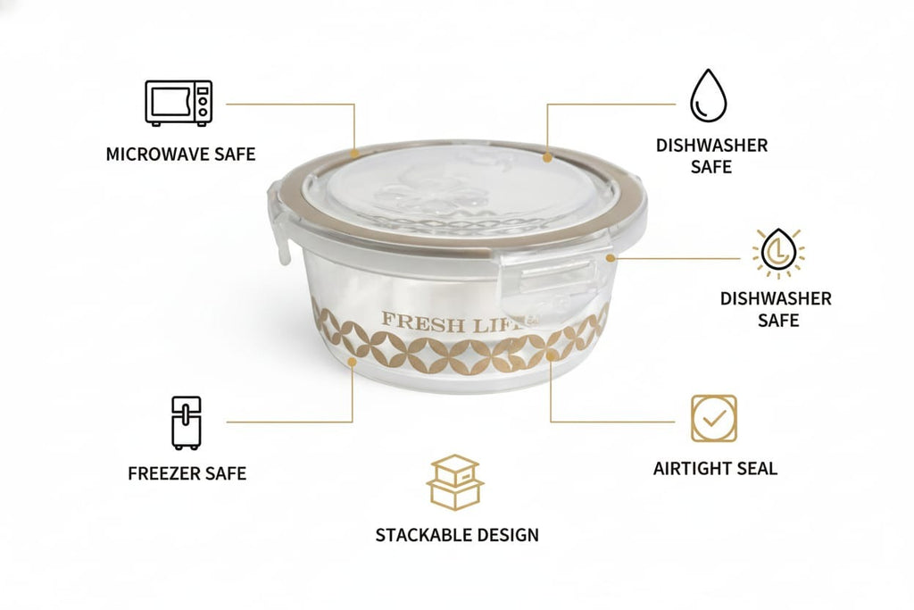 Multipurpose storage Container transparent lock-lid