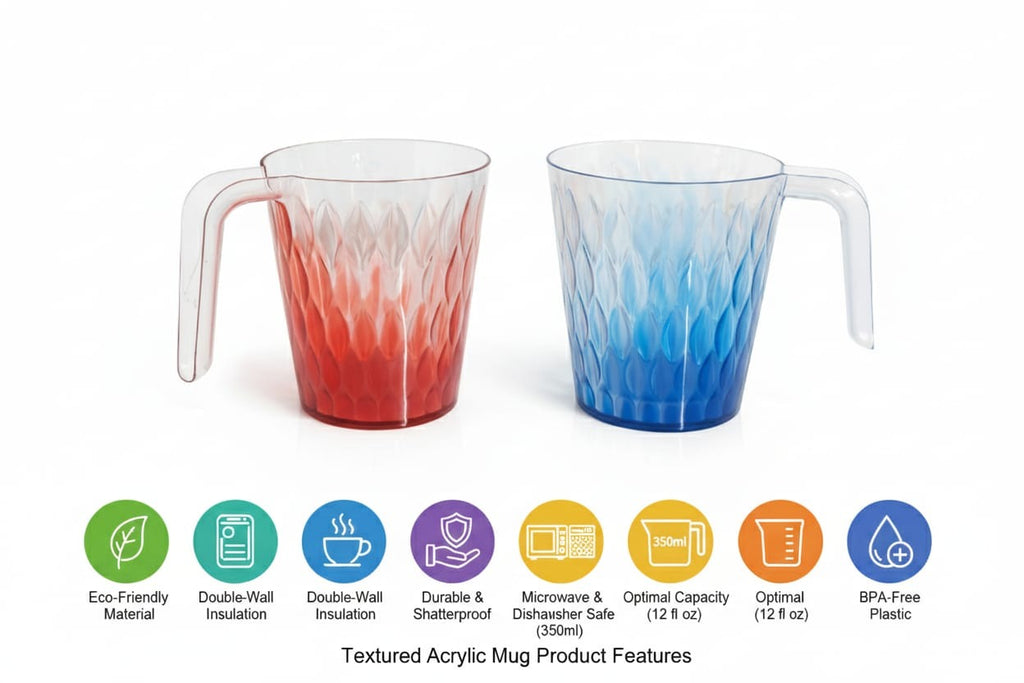Transparent Plastic Drinking Cup With Handle