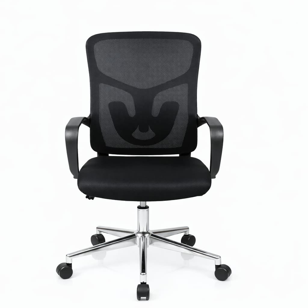 Ergonomic Mesh Office Chair with Adjustable Height – Black Swivel Computer Chair with Wheels| Gentle prince Enriquez Office Chair