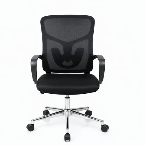 Ergonomic Mesh Office Chair with Adjustable Height – Black Swivel Computer Chair with Wheels| Gentle prince Enriquez Office Chair