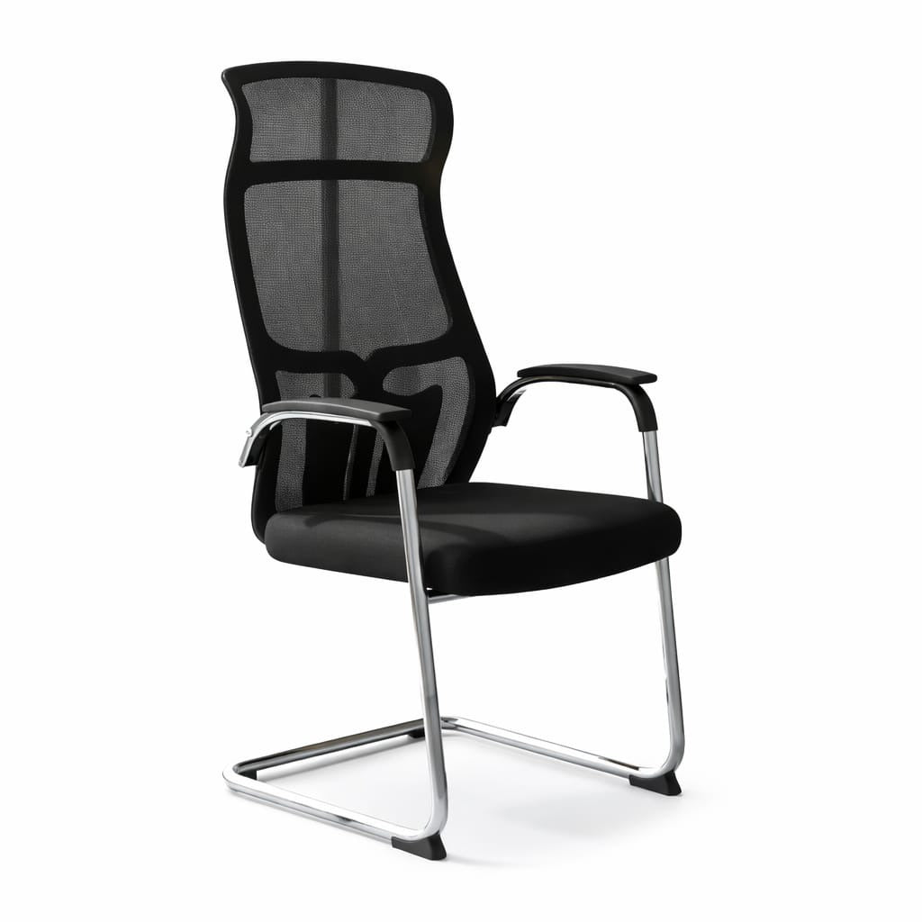 Apex High-Back Mesh Cantilever Chair – Contemporary Ergonomic Sled-Base Visitor Chair