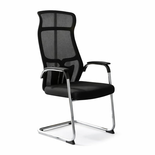 Apex High-Back Mesh Cantilever Chair – Contemporary Ergonomic Sled-Base Visitor Chair