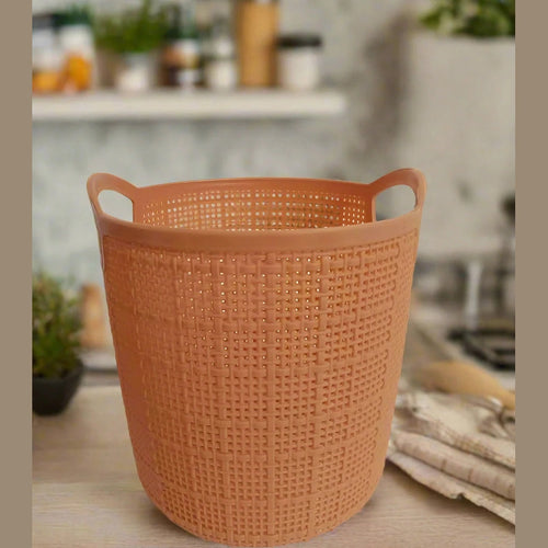 Small Round Brown Storage Basket