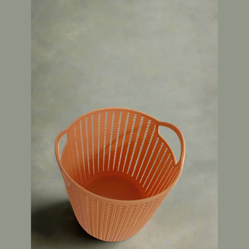 Large Round Brown Storage Basket